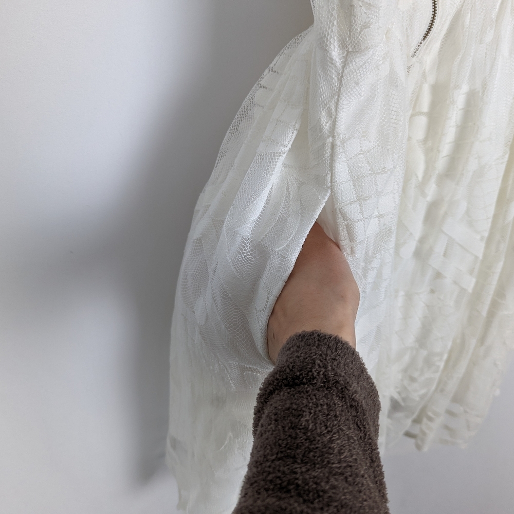 Anthropologie White Eyelet Midi Dress - Picture 9 of 14
